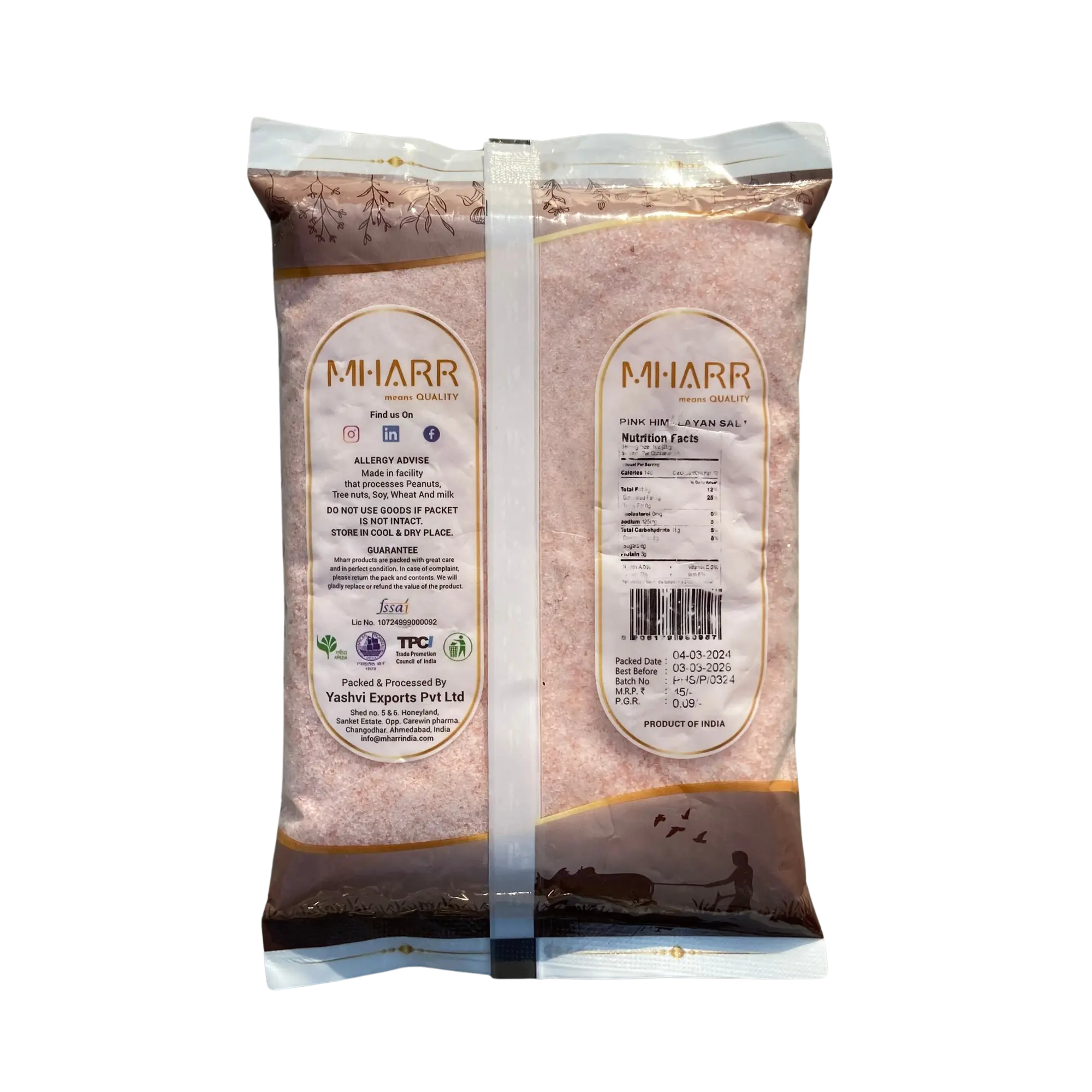 Pink Himalayan Salt (Pouch) | Mharr India