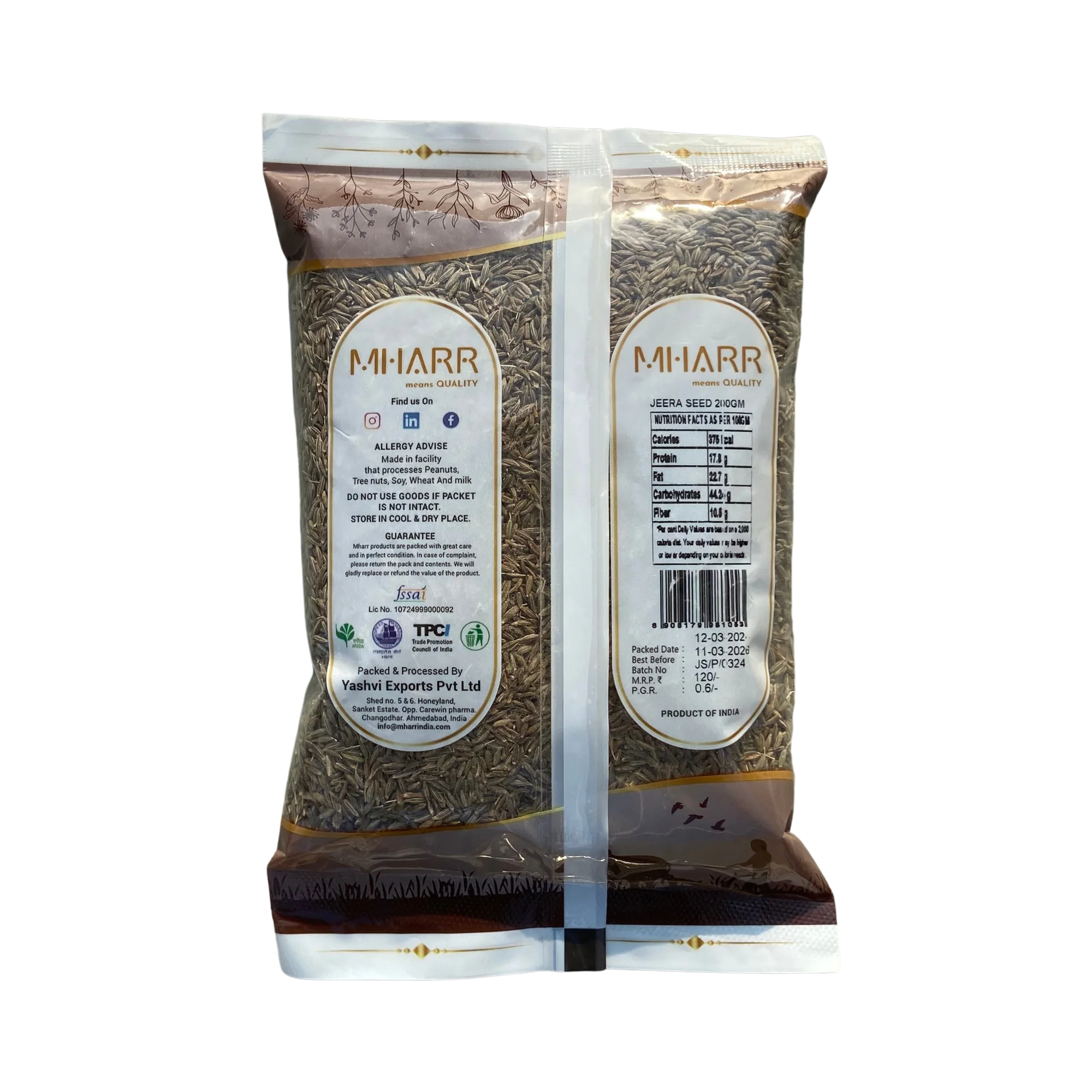 Cumin Seed (Pouch) | Mharr India