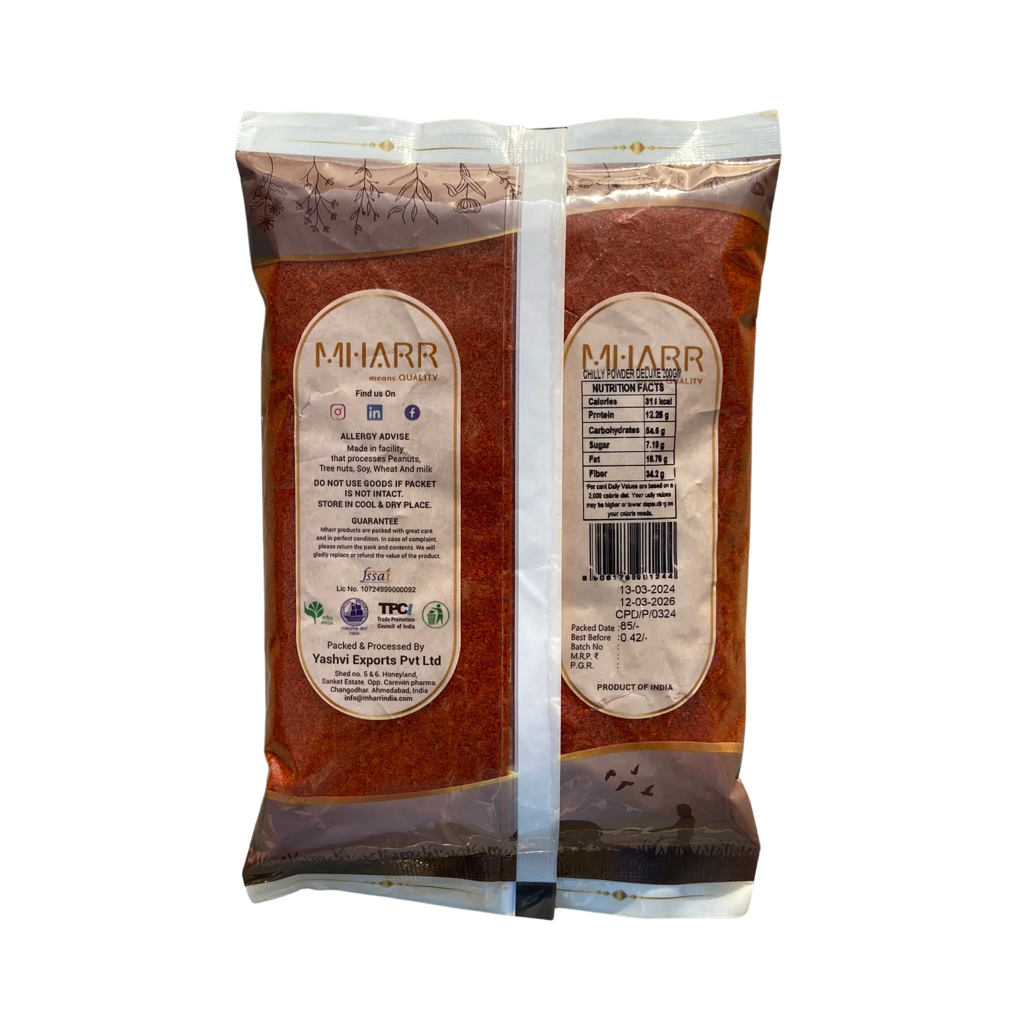 Red Chilli Powder (Pouch) | Mharr India